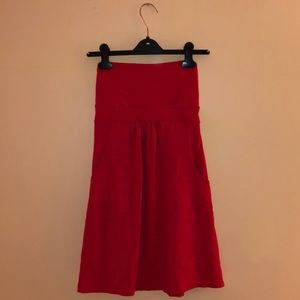 Susana Monaco Red Strapless Dress